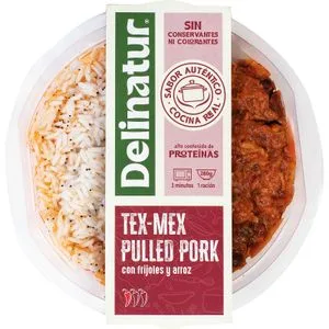 Tex-mex Pulled Pork con Frijoles y Arroz 280 Gr