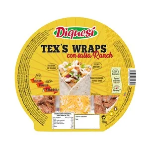Tex Wrap con Salsa Racnh Diquesí 280 G.