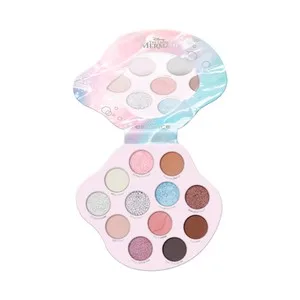 Essence The Little Mermaid Paleta con 12 Sombras de Ojos con Diferentes Texturas y Colores.