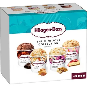 The Mini Collection Tarrinas de Crema de Helado Distintas Variedades 4 Unidades  Haagen-dazs 380 ML