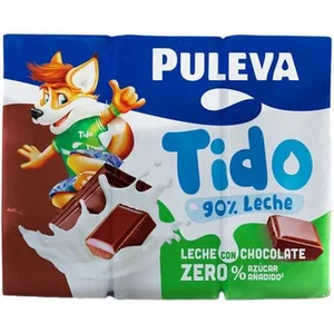 Tido Batido de Chocolate 90% de Leche Zero % Azúcar Añadido sin Gluten Pack 6  Puleva 200 ML