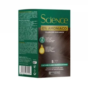 Tinte Color Permanente Nº 5.77 Castaño Marrón Claro Intenso 0% Amoniaco Science Les Cosmétiques 1 Ud.