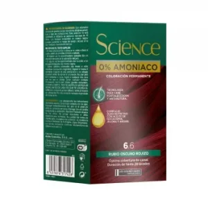 Tinte Color Permanente Nº 6.6 Rubio Oscuro Rojizo 0% Amoniaco Science Les Cosmétiques 1 Ud.