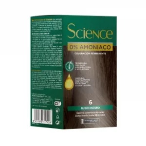 Tinte Color Permanente Nº 6 Rubio Oscuro 0% Amoniaco Science Les Cosmétiques 1 Ud.