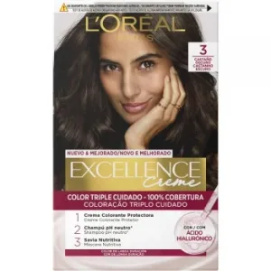 Tinte Creme Nº 3 Castaño Oscuro L'oréal Excellence 1 Ud.
