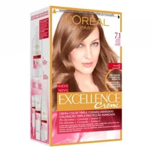 Tinte Creme Nº 7.1 Rubio Ceniza L'oréal Excellence 1 Ud.