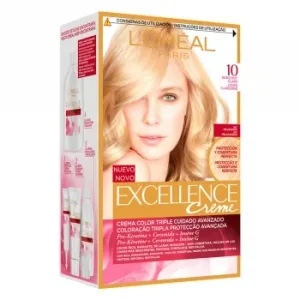 Tinte Creme Nº 10 Rubio Clarisimo Aclarante L'oréal Excellence 1 Ud.
