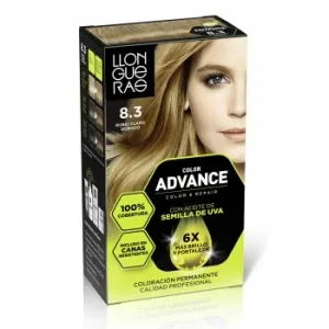 Tinte de Cabello Permanente Tono 8.3 Rubio Claro Dorado Llongueras Color Advance 1 Ud.
