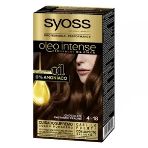 Tinte Permanente sin Amoniaco 4-18 Chocolate Oleo Intense Syoss 1 Ud.