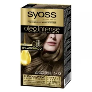 Tinte Permanente sin Amoniaco 5-10 Castaño Claro Oleo Intense Syoss 1 Ud.