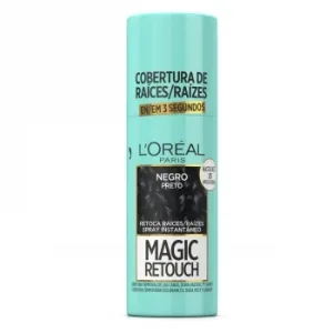 Tinte Retoca Raíces Spray Instantáneo Negro Magic Retouch  L'oreal Paris 75 Ml.