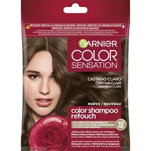 Tinte Temporal sin Amoniaco Color Shampoo Retouch Castaño Claro Garnier Color Sensation