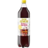 Tinto de Verano Limón sin Alcohol DON Simon, Botella 1,5 Litros