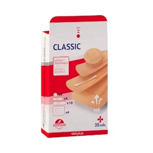 Tiras Adhesivas Protectoras Classic Color Beige Deliplus Surtidas, Elásticas y Transpirables 1 UD