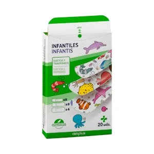 Tiras Adhesivas Protectoras Infantiles Deliplus Surtidas, Elásticas y Transpirables 1 UD
