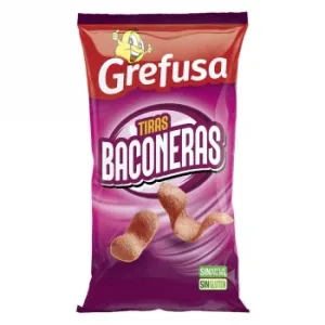 Tiras de Maíz Sabor Bacon Baconeras Grefusa sin Gluten 120 G.