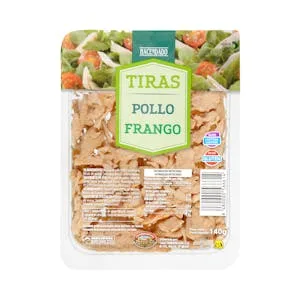 Tiras de Pechuga de Pollo al Natural Hacendado 0.14 KG