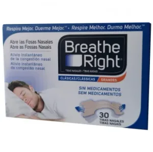 Tiras Nasales Grandes Breathe Right 30 Ud.