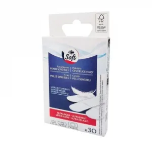 Tiras Pieles Sensibles Soft Carrefour 30 Ud.