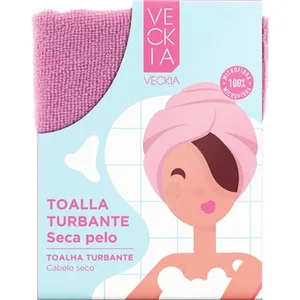 Toalla Turbante Seca Pelo 100% Microfibra Veckia