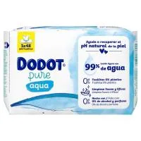 Toallita Aqua 0% Plástico Dodot, Pack 3x48 Uds