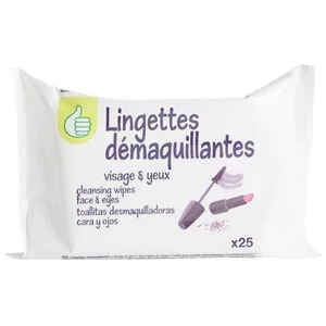 Producto Económico Alcampo Toallitas Desmaquilladoras para Cara y Ojos 25 Uds.