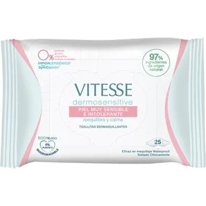 Toallitas Desmaquillantes Dermosensitive para Piel Muy Sensible e Intolerante Reequilibra y Calma Vitesse