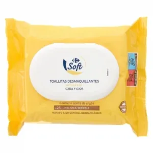 Toallitas Desmaquillantes Micelar & Oil Soft Carrefour 25 Ud.