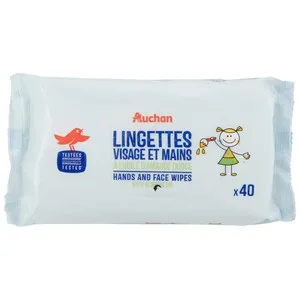 Producto Alcampo Toallitas Húmedas con Aceite de Almendras, para la Limpieza de Cara y Manos 40 Uds.