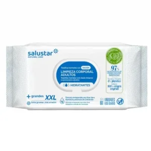 Toallitas Húmedas con Loción Hidratante Adulto Salustar 60 Ud.