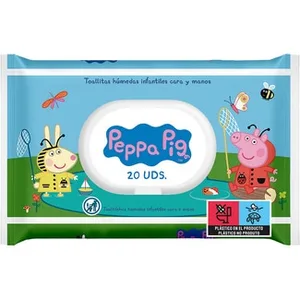 Toallitas Húmedas Infantiles Peppa Pig para Cara y Manos Peppa PIG 20 Unidades