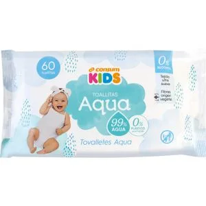 Toallitas Infantiles Aqua 99% 60 u