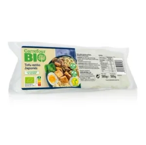 Tofu Japonés Ecológico Carrefour Bio sin Gluten y sin Lactosa 380 G.