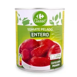 Tomate Entero Pelado Classic Carrefour 480 G.