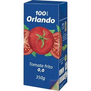 Tomate Frito 0,0 sin Sal ni Azúcares Añadidos sin Gluten  Orlando 350 G