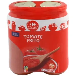 Tomate Frito Carrefour sin Gluten Pack de 2 Tarros de 550 G.