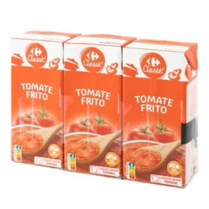 Tomate Frito Classic Carrefour Pack 3 Briks de 390 G.