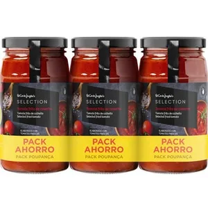 Tomate Frito de Cosecha con Aceite de Oliva sin Gluten Pack Ahorro 3 el Corte Ingles Selection