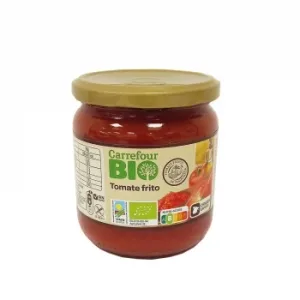 Tomate Frito Ecológico Carrefour Bio sin Gluten Tarro 340 G.