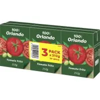 Tomate Frito en Aceite de Oliva Orlando, Pack 3x210 G