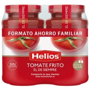 Tomate Frito Helios sin Gluten Pack de 2 Tarros de 570 G.