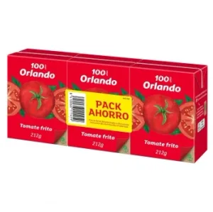 Tomate Frito Orlando sin Gluten Pack de 3 Briks de 212 G.
