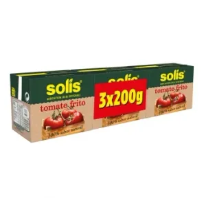 Tomate Frito Solis sin Gluten Pack 3 Brik de 200 G.