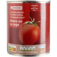 Tomate Natural Entero Pelado Eroski, Lata 780 G