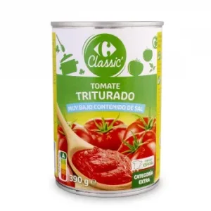 Tomate Triturado Contenido bajo de Sal Carrefour 390 G.