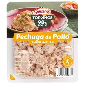 Toppings Pechuga Pollo 98% Carne Sabor Natural 140 Gr