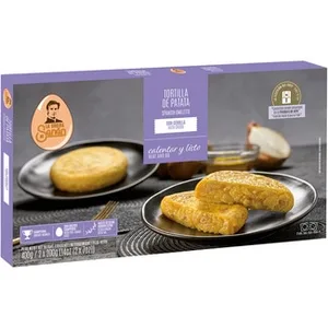 Tortilla de Patata con Cebolla, para Freidora de Aire 2 Unidades  la Cocina de Senen 400 G