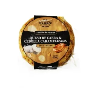 Tortilla de Patata con Queso de Cabra y Cebolla Caramelizada Casero y Natural 600 G