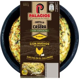 Tortilla de Patata Fresca con Espinacas 300 Gr