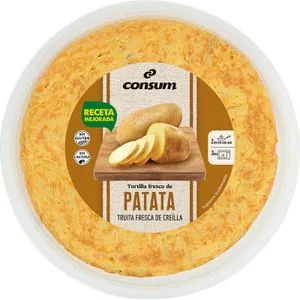 Tortilla de Patata Fresca sin Cebolla 600 Gr